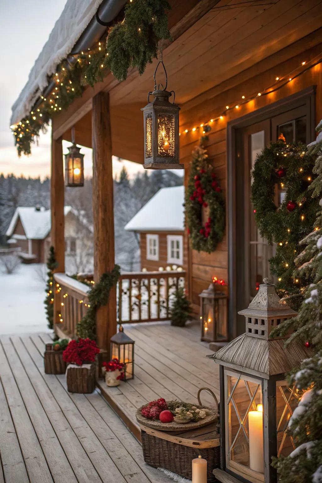 A porch inviting guests with rustic charm