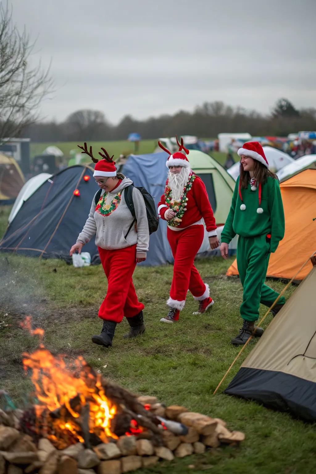 A costume parade brings festive cheer to your campsite.