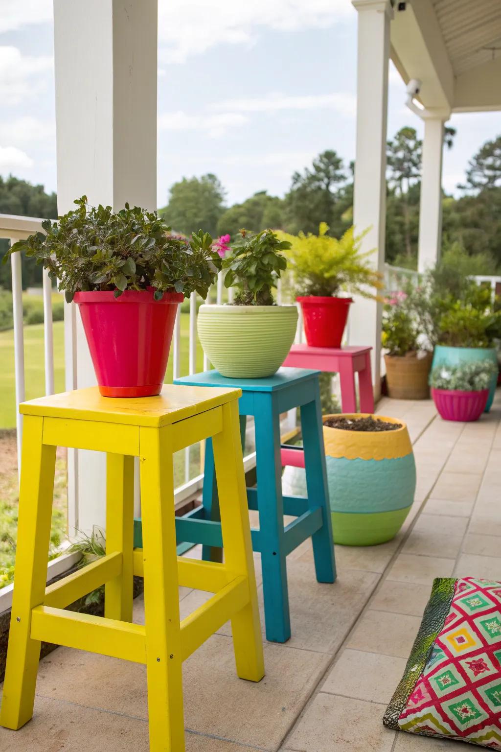 Painted accents provide colorful highlights.