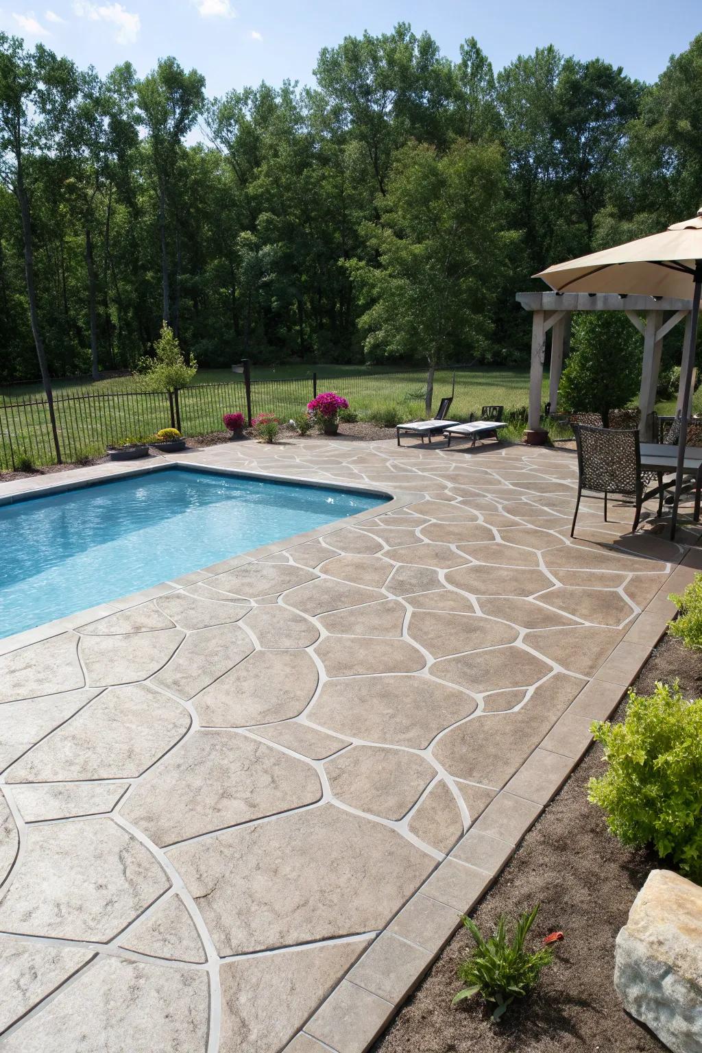 Refresh your pool deck with a DIY concrete overlay for a new look.
