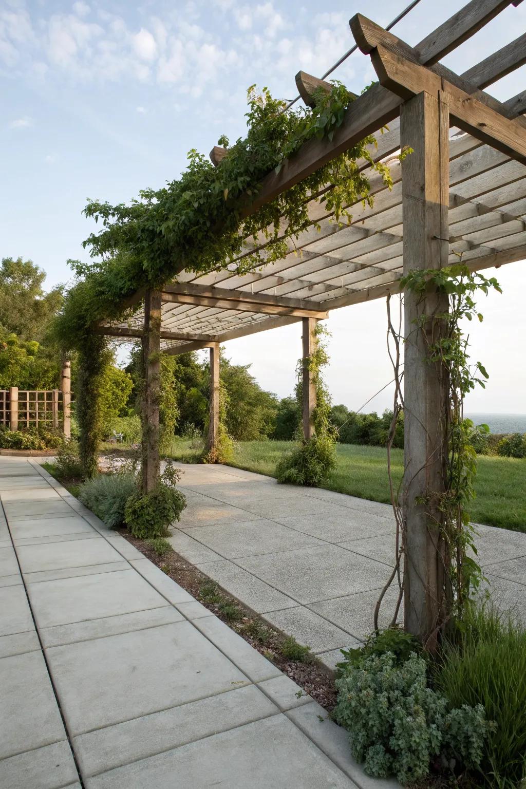 Create an eco-friendly patio with sustainable materials.