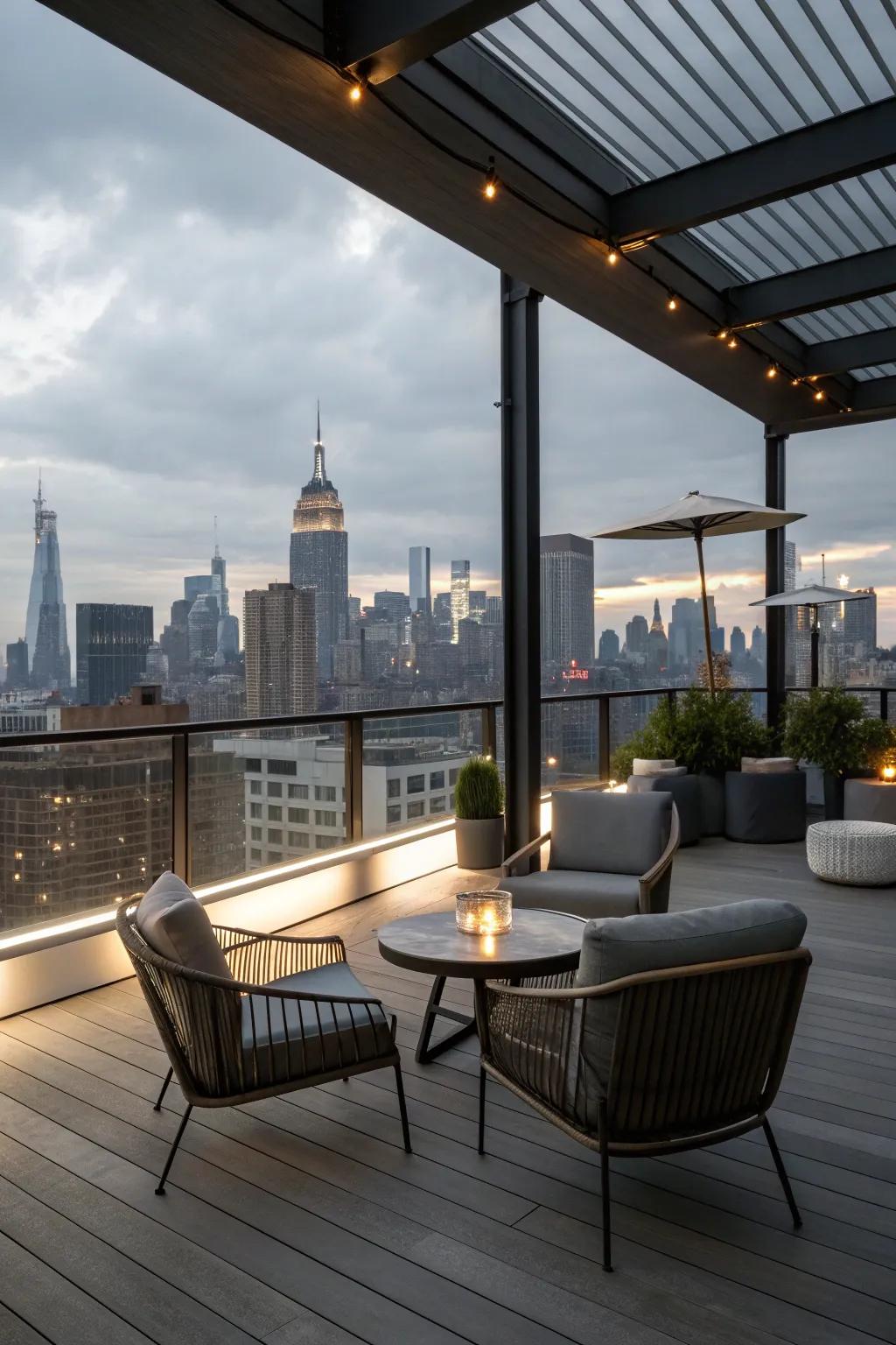 Rooftop decks offer a stunning and unique outdoor space.