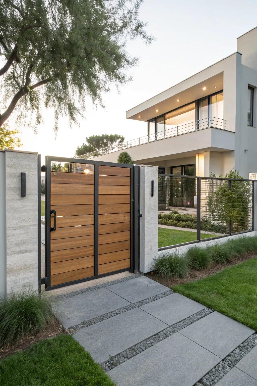 Minimalist gate designs offer elegance without excess.