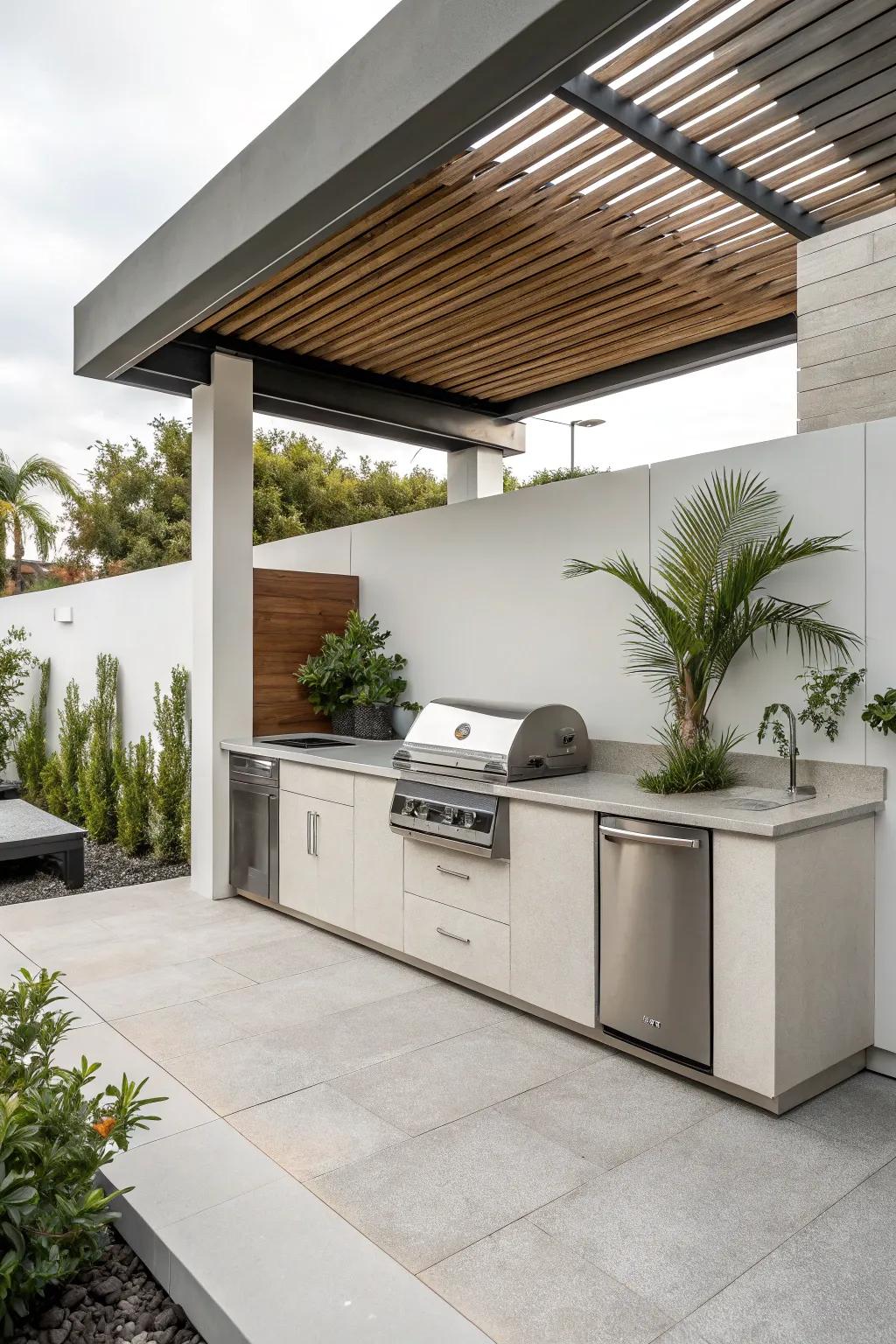 A modern minimalist design offers a sleek and sophisticated aesthetic.