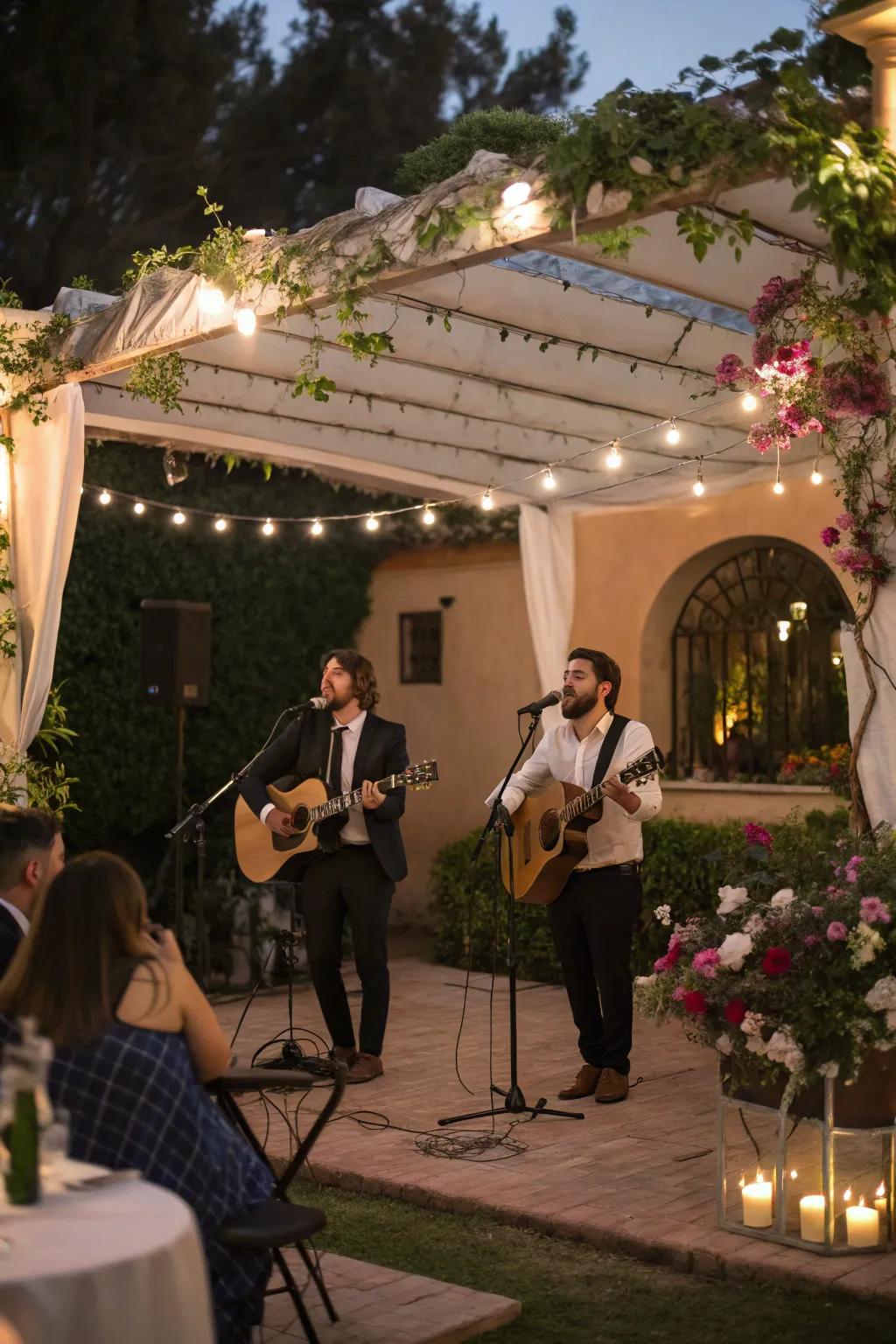 Live music adds an unforgettable touch to the celebration.