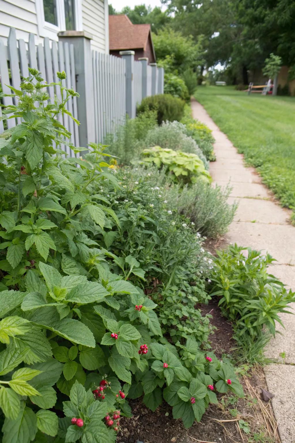 Edible plants add a functional twist to your berm.
