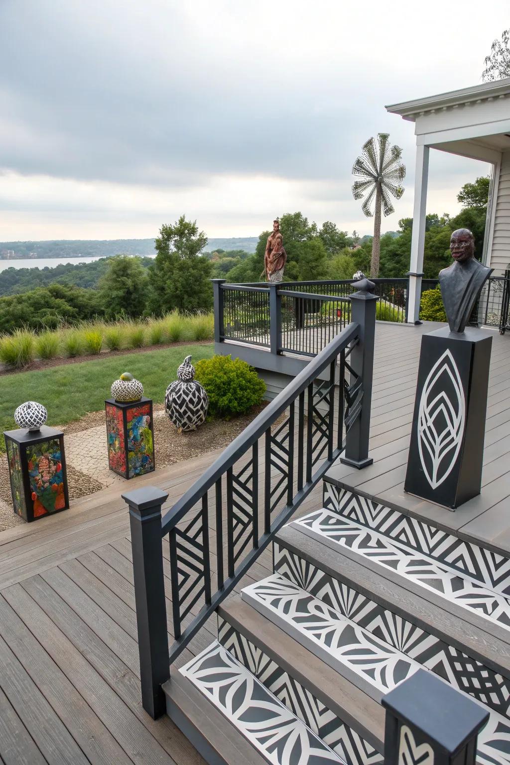 Transform your deck with modern geometric patterns.
