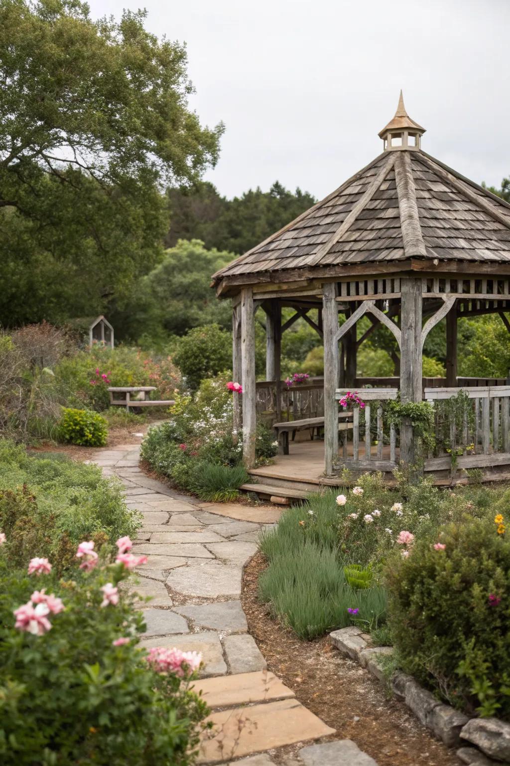 Embrace rustic charm with reclaimed wood roofing.