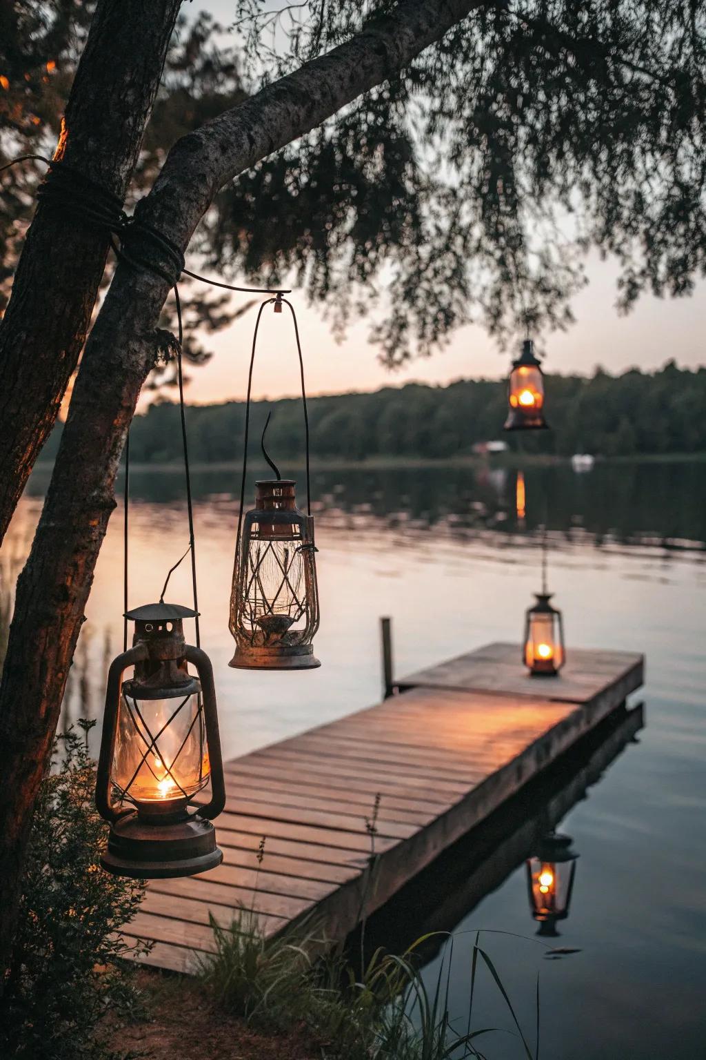 Create a magical ambiance with vintage lanterns.