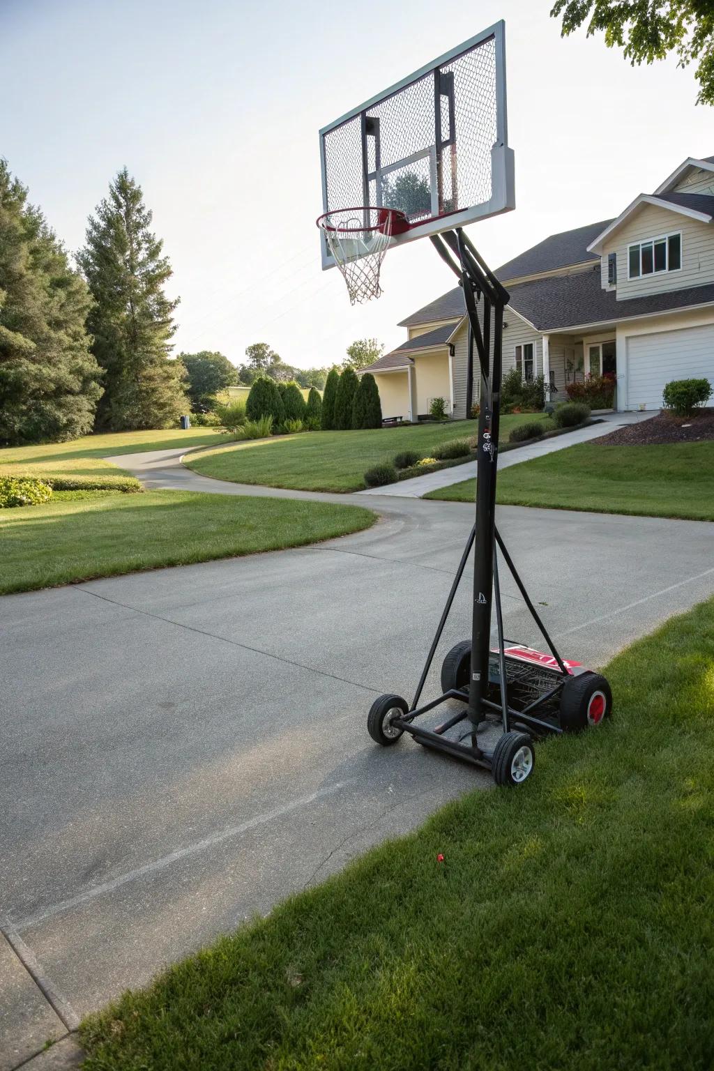 Portable systems offer flexibility in court setup.