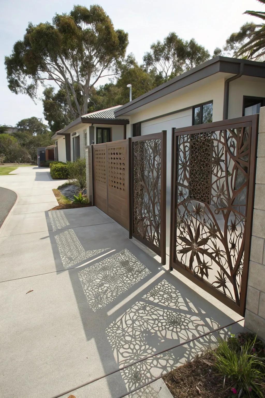 Blend art and function with artistic metal panels.