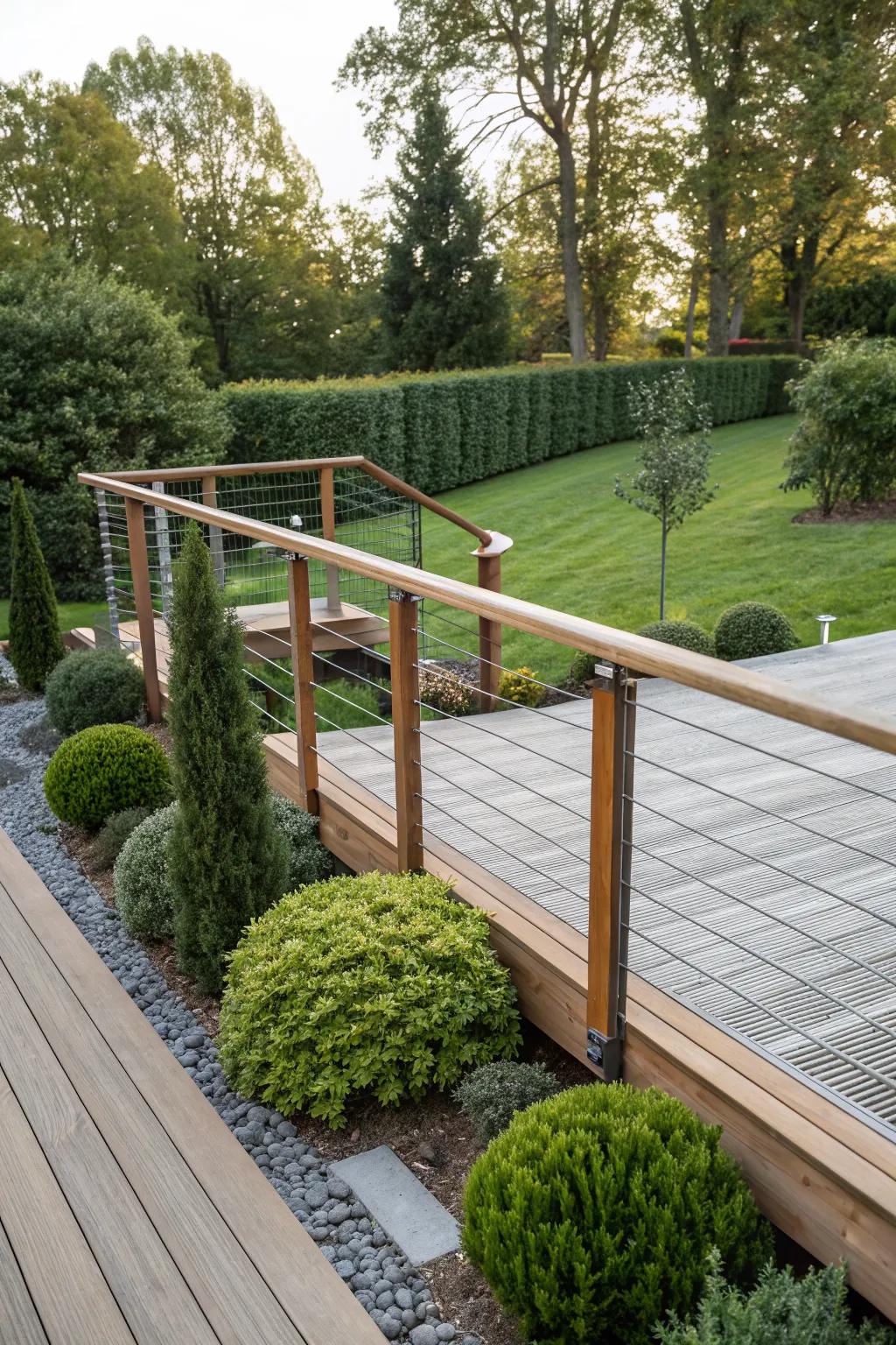 Steel and wood for a modern yet natural look.
