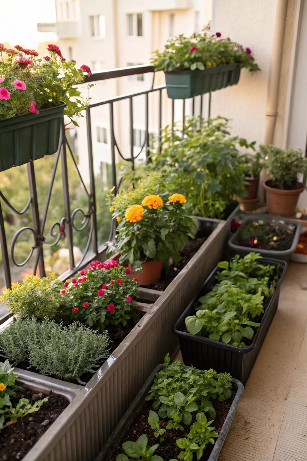 Container gardens are perfect for small spaces.