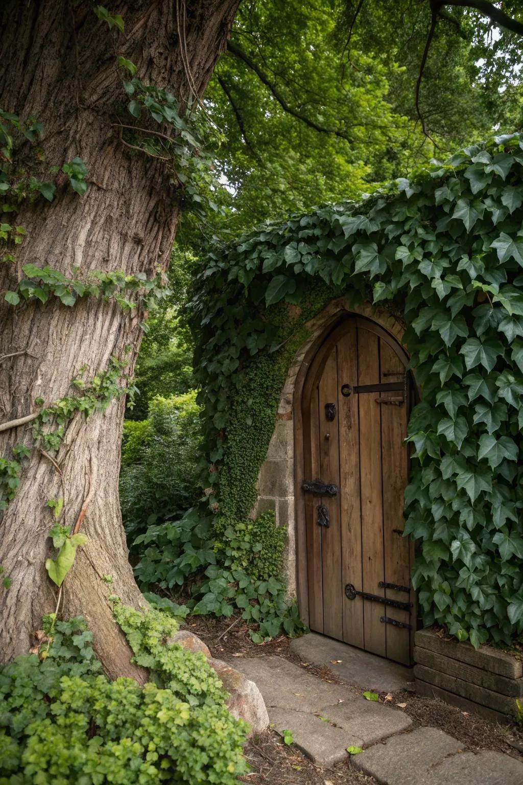 Hidden doors add mystery and intrigue.
