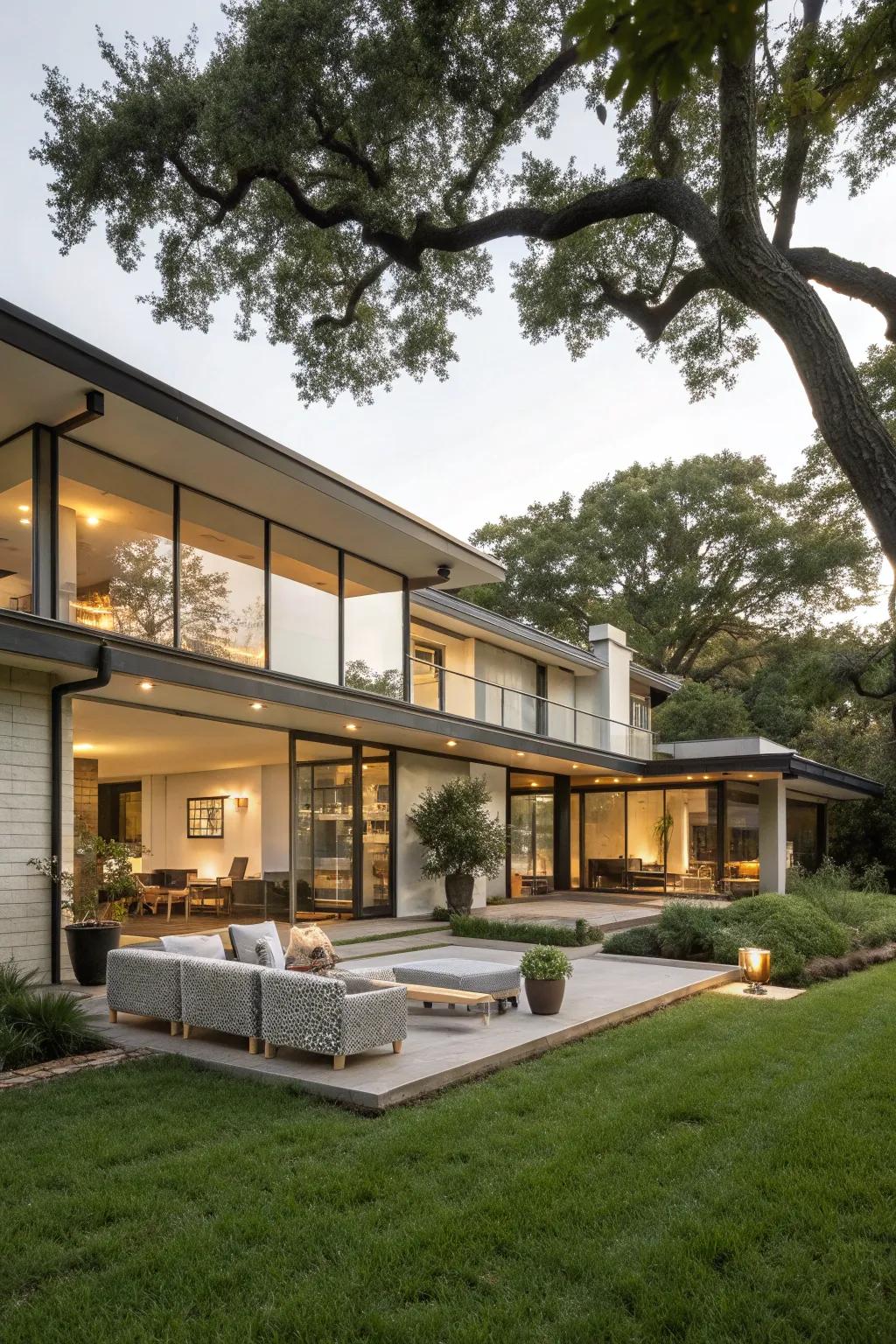 Outdoor living spaces enhance the home's appeal.