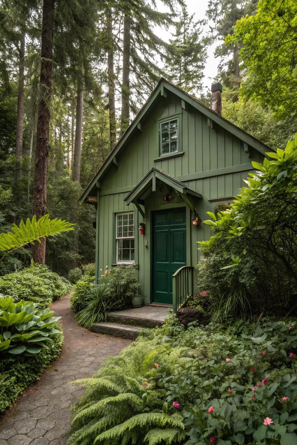 Deep forest green offers a rich, natural aesthetic.