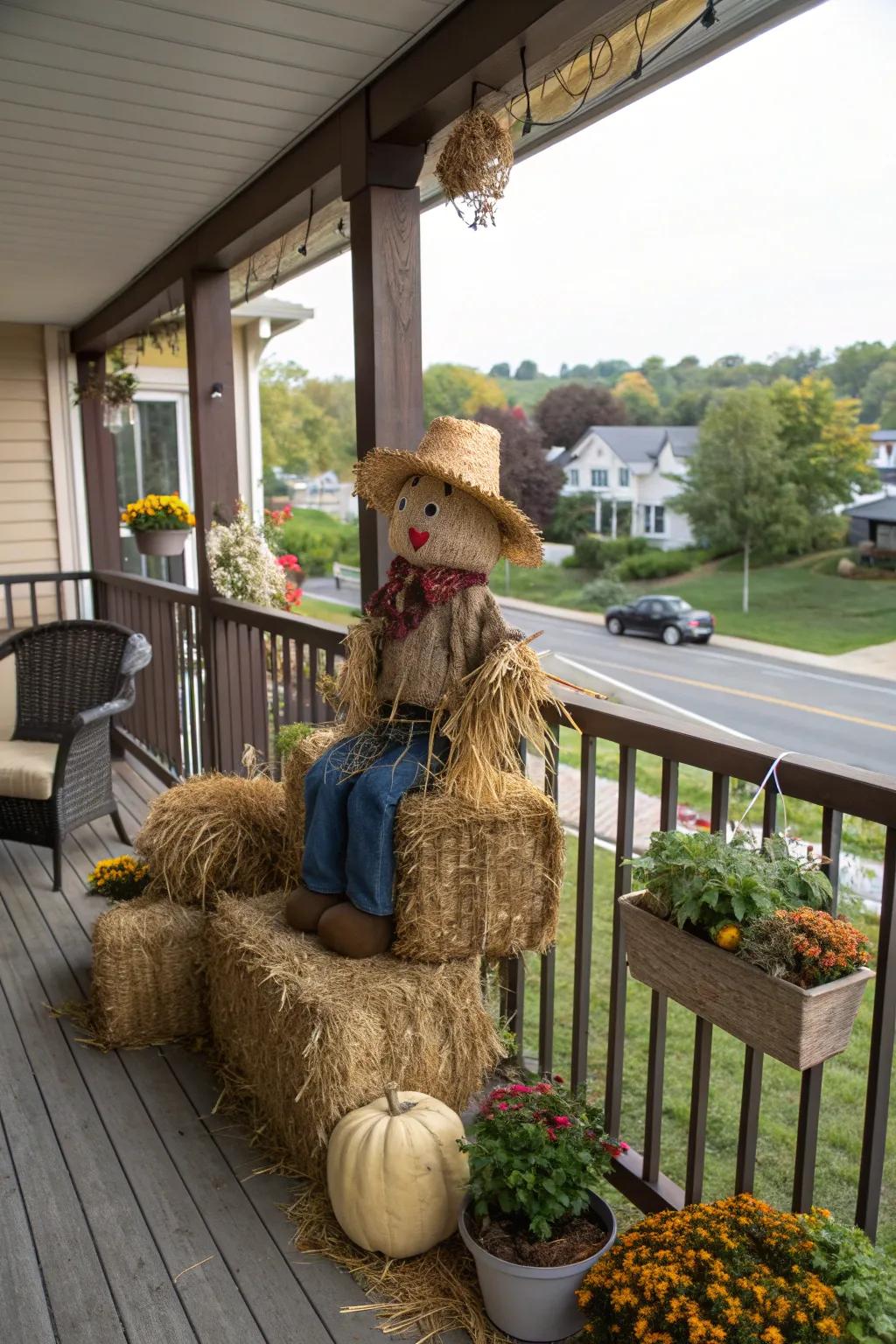 Add a playful touch with thematic props like scarecrows.