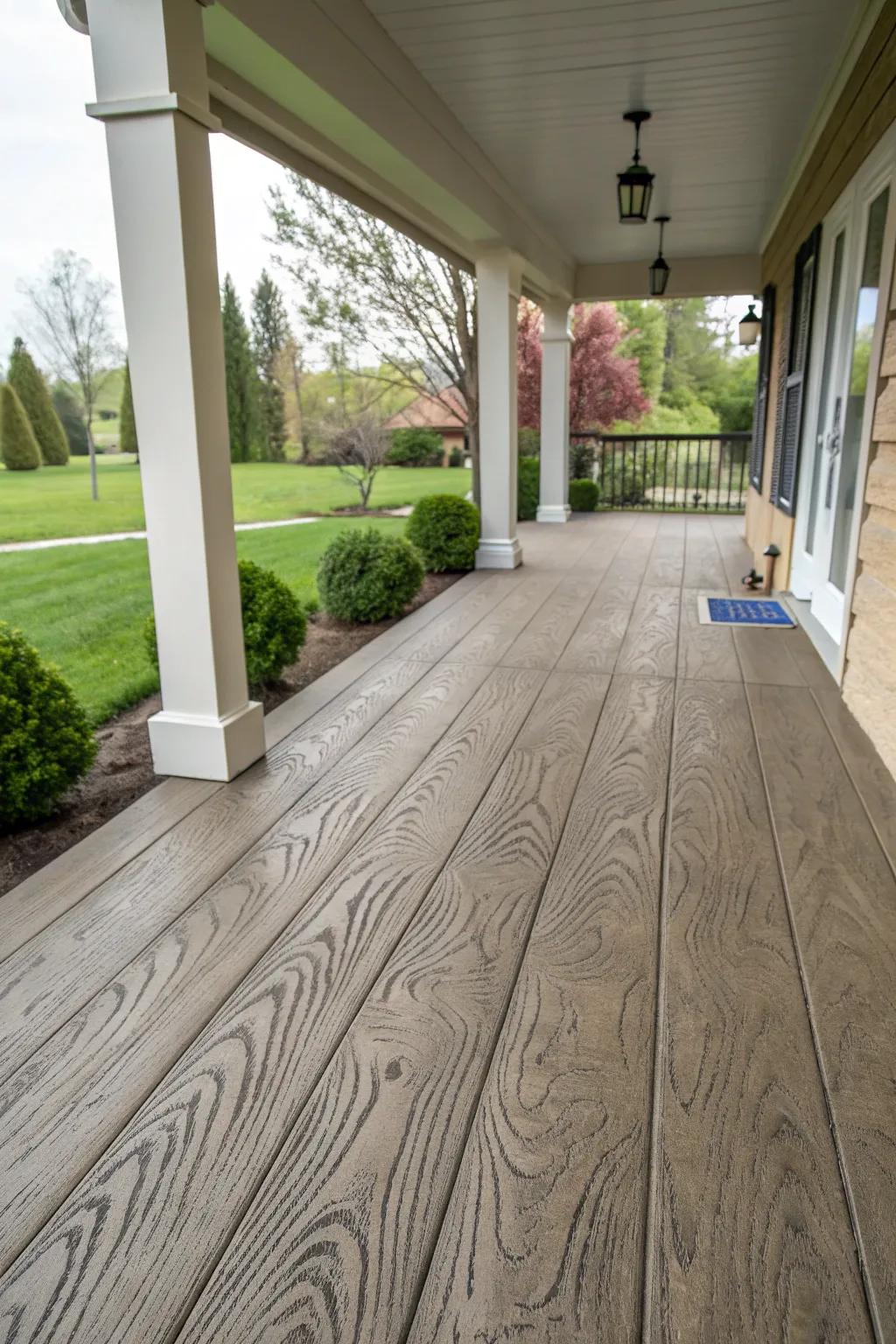 Achieve a rustic look with faux wood paint.