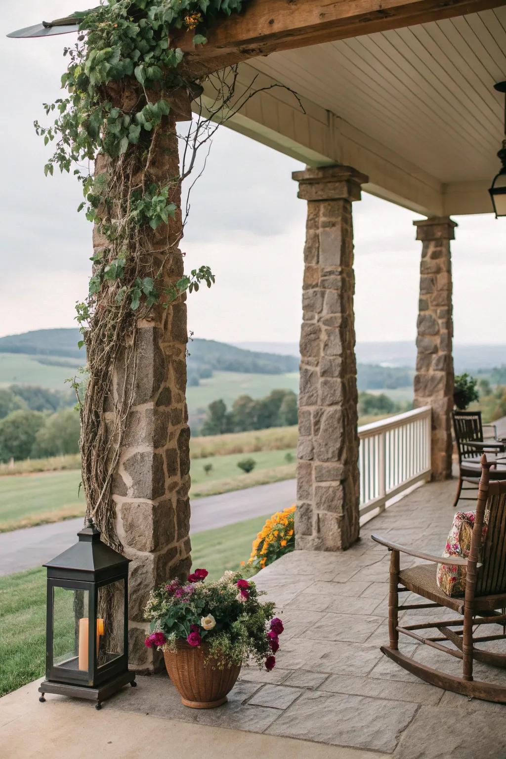 A focal point adds interest and draws attention to your porch.