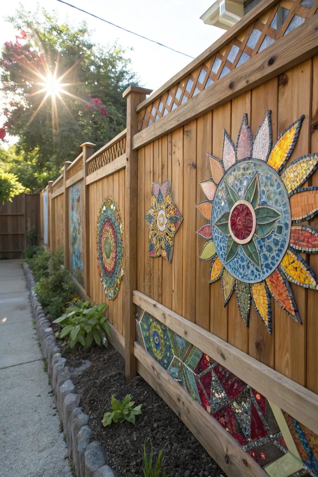 Transform Your Fence with a Mosaic Design