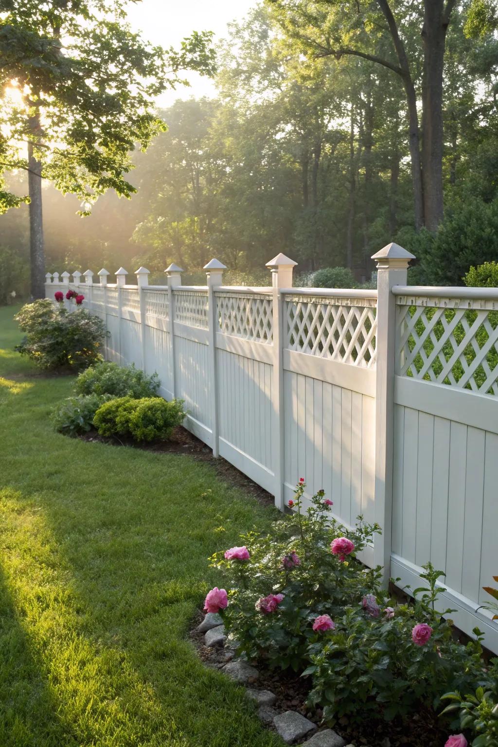 Lattice tops add elegance and light to fences.