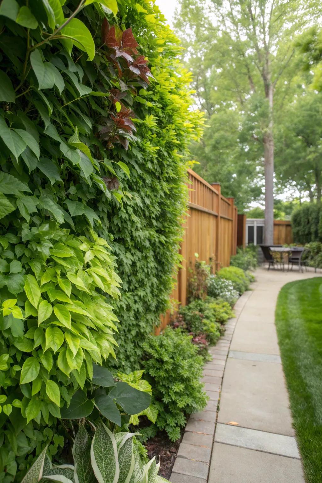 Combine fencing and gardening with a stunning living wall.