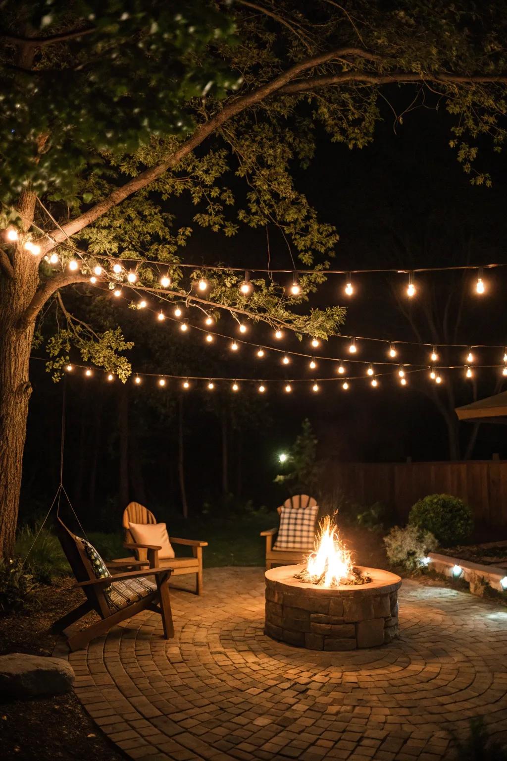 Enhance your outdoor space with enchanting string lights.