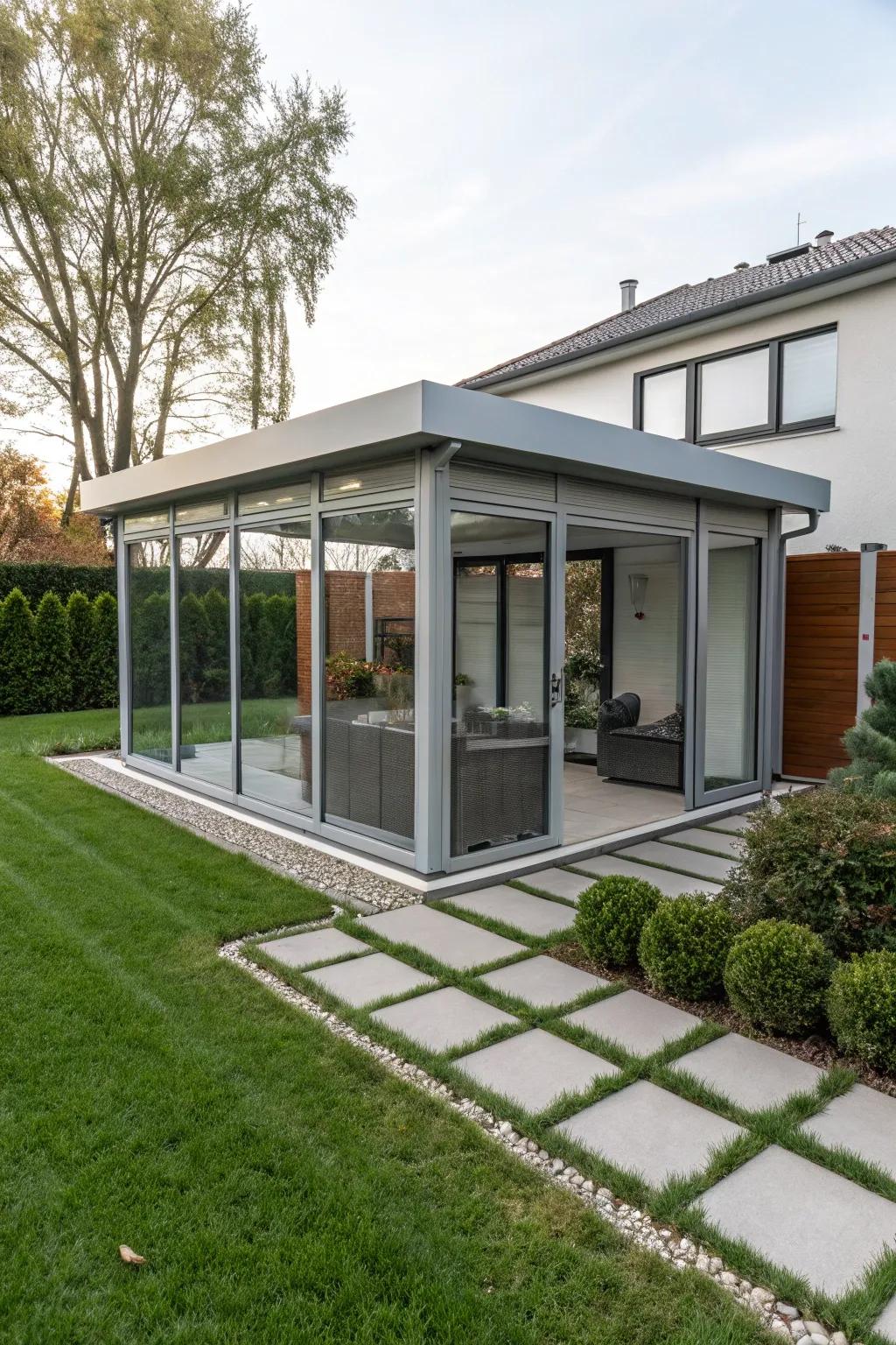 A weather-resistant gazebo designed for durability and elegance.