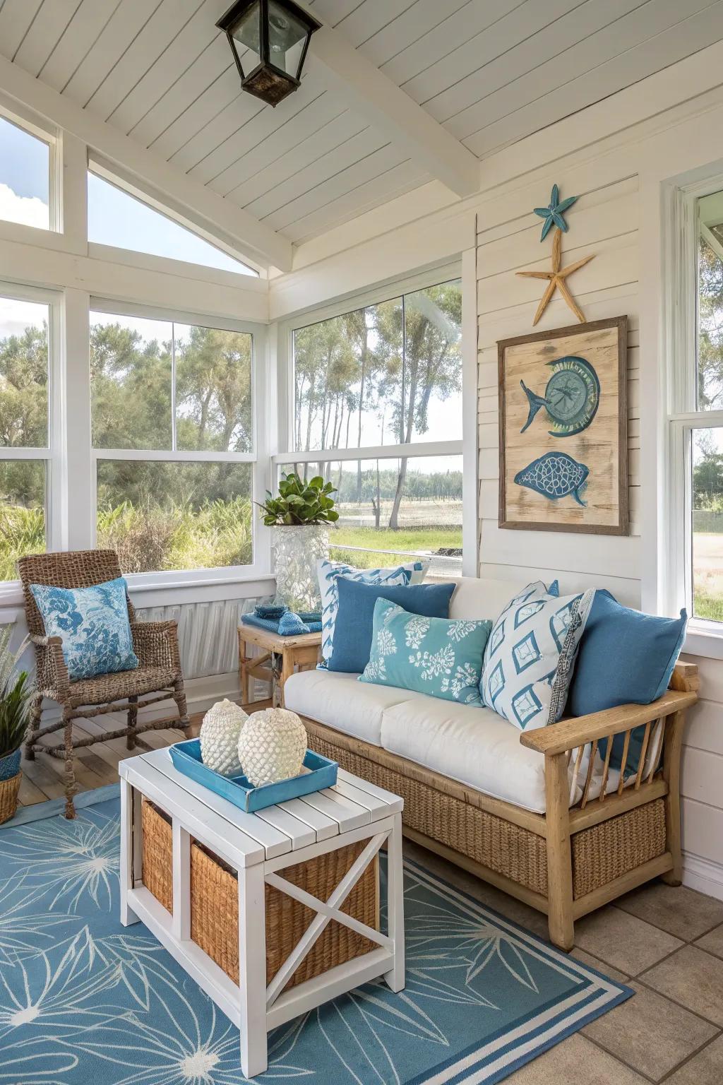 A sunroom that brings the beach to you.