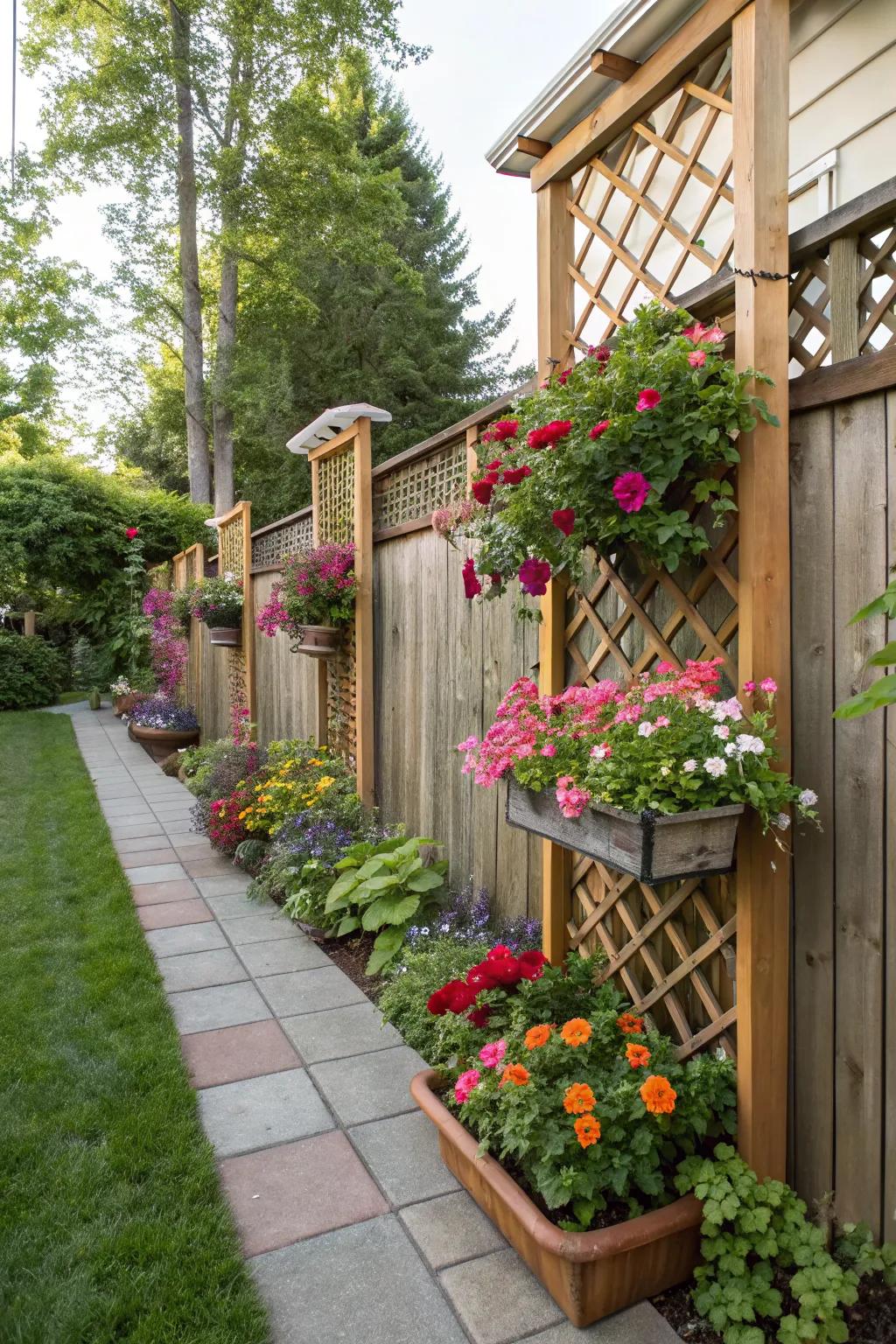 Vertical gardens provide lush beauty while saving valuable ground space.