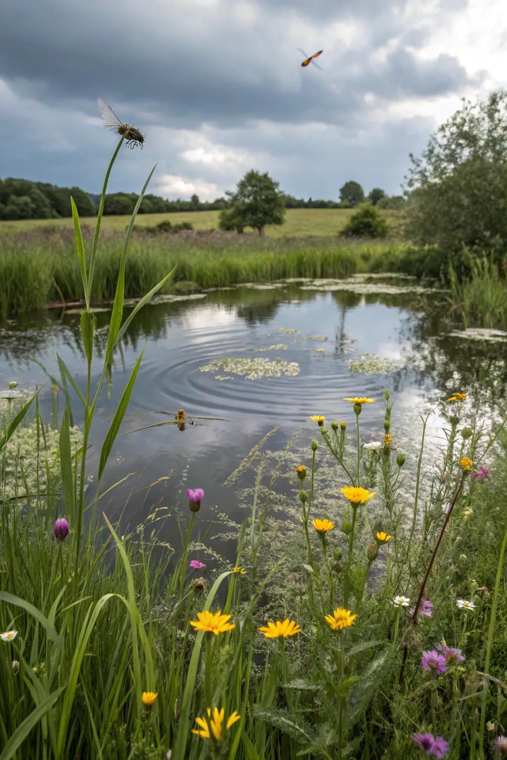 A wet meadow creates a vibrant and supportive ecosystem.