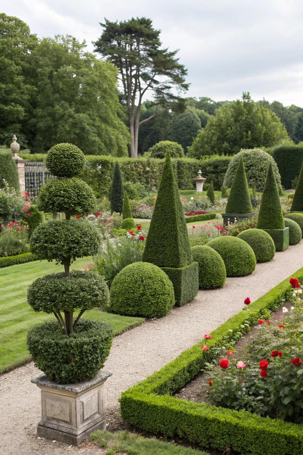 Topiaries add sophistication and style.
