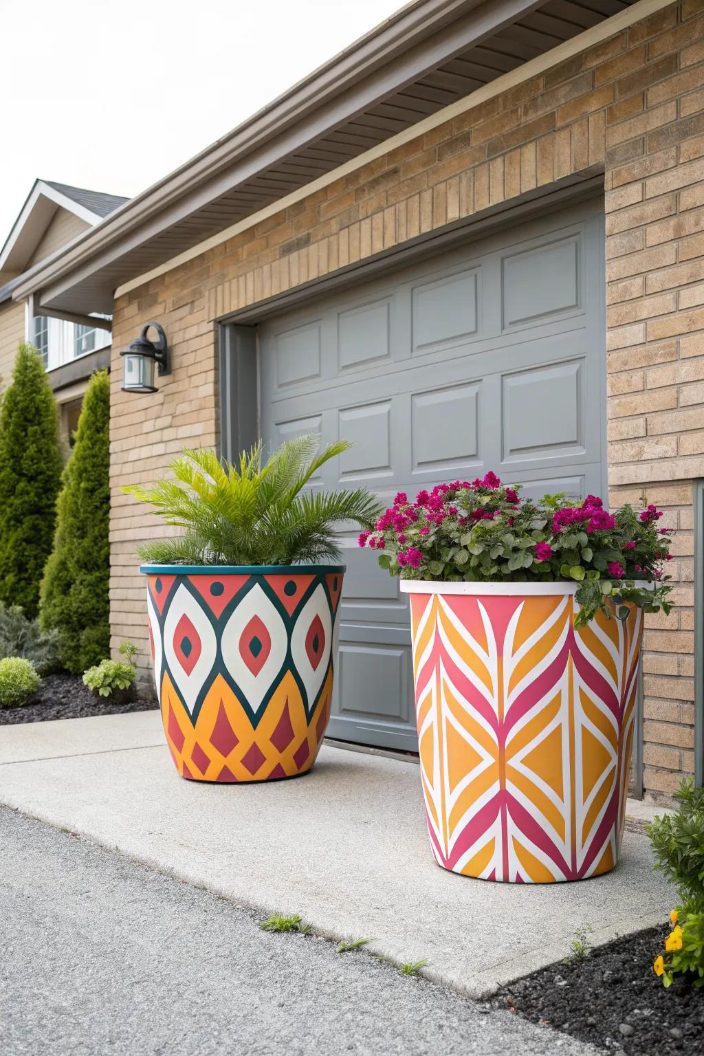 Make a statement with bold planter designs.