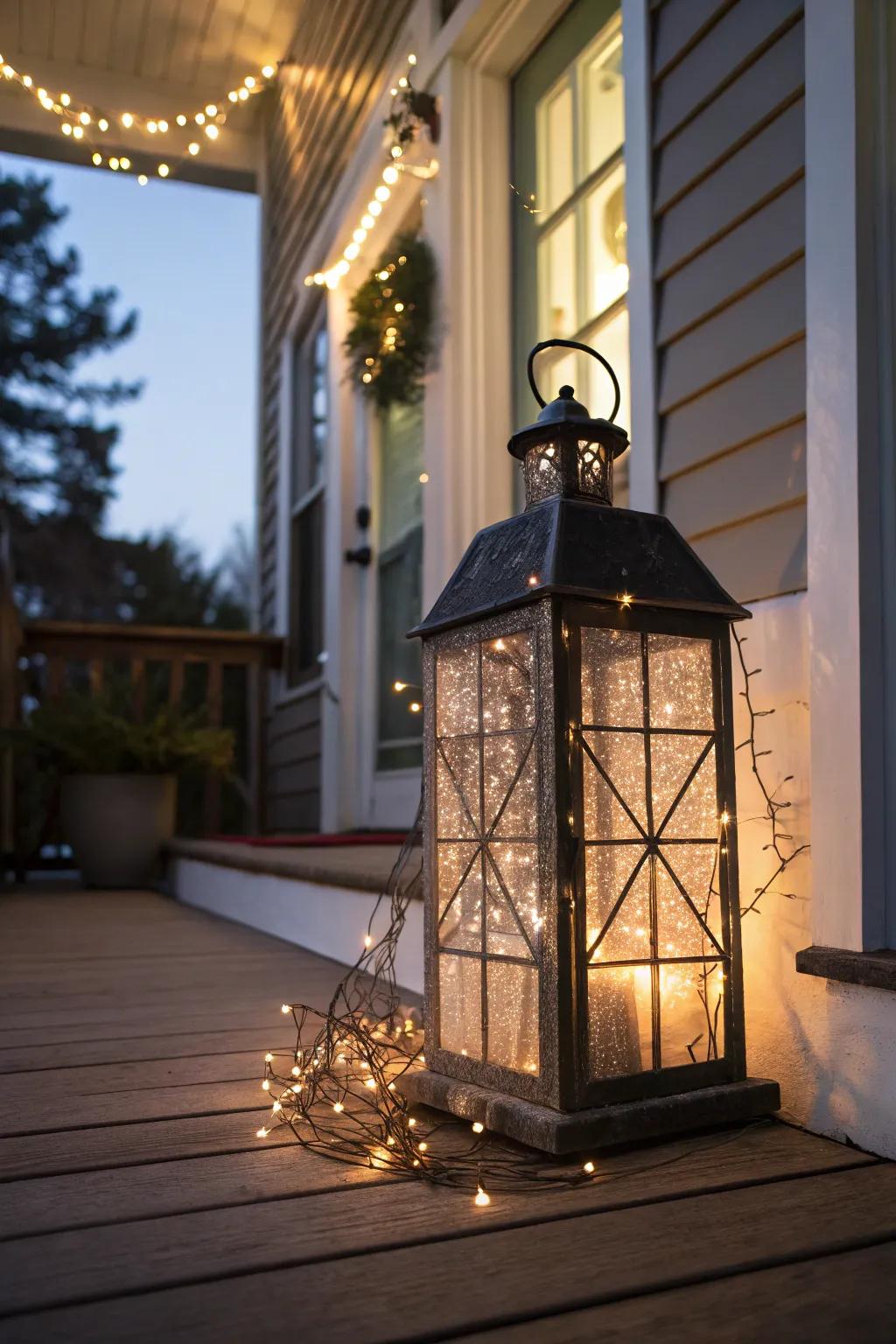 Fairy lights add a magical touch to your lanterns.
