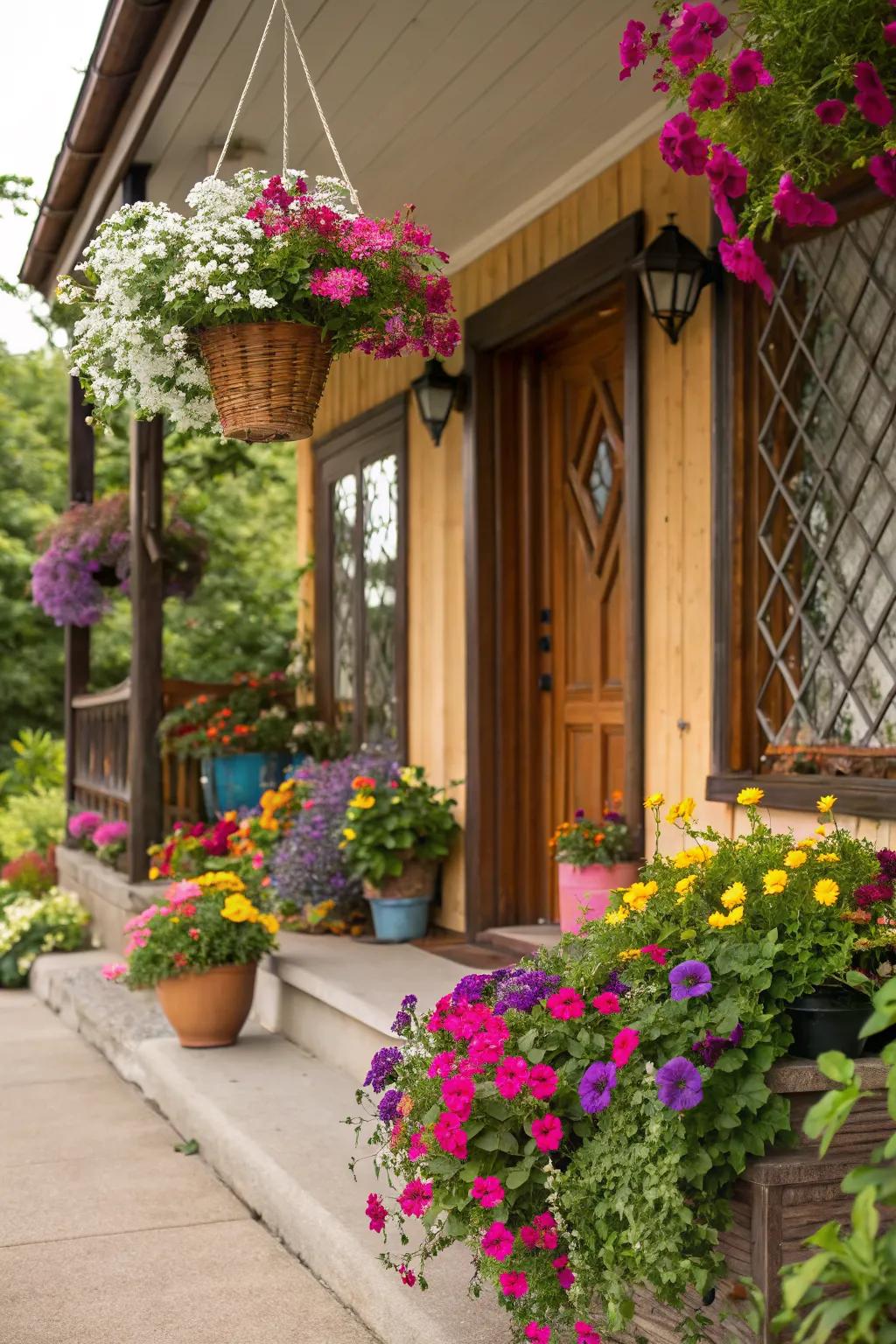A floral frenzy creates a vibrant display.