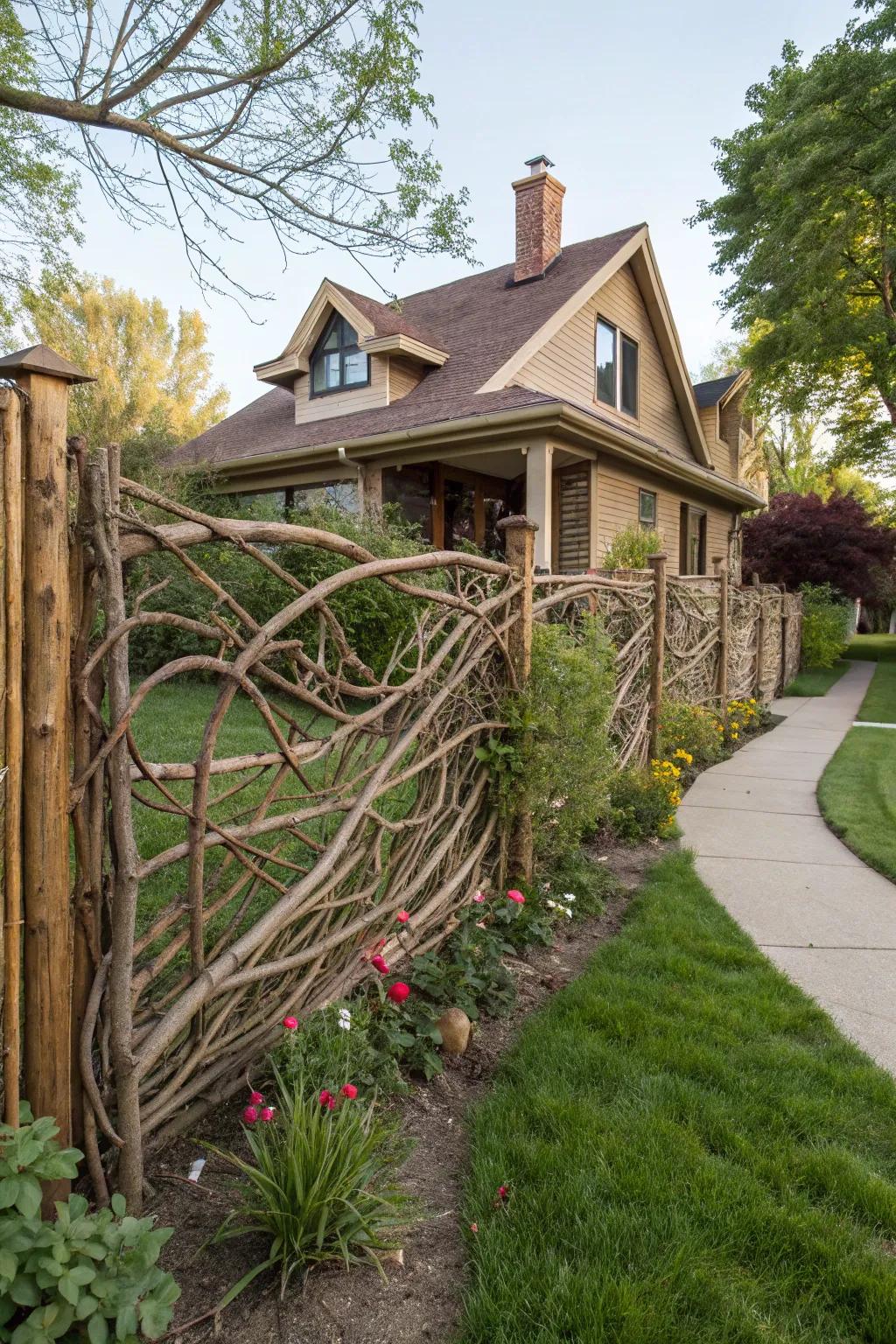 Add texture and flair with woven fences.