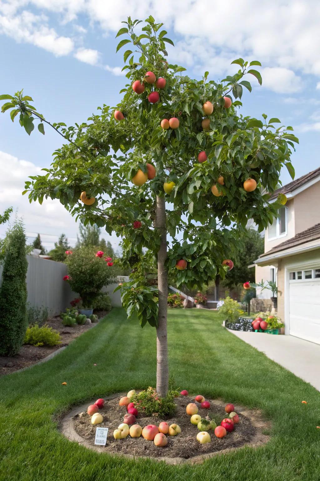Multi-grafted fruit trees provide a diverse and space-saving harvest.