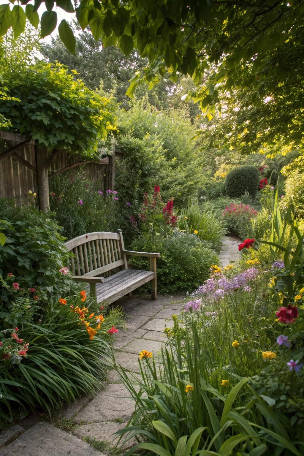 Discover tranquility in a secret garden hideaway.