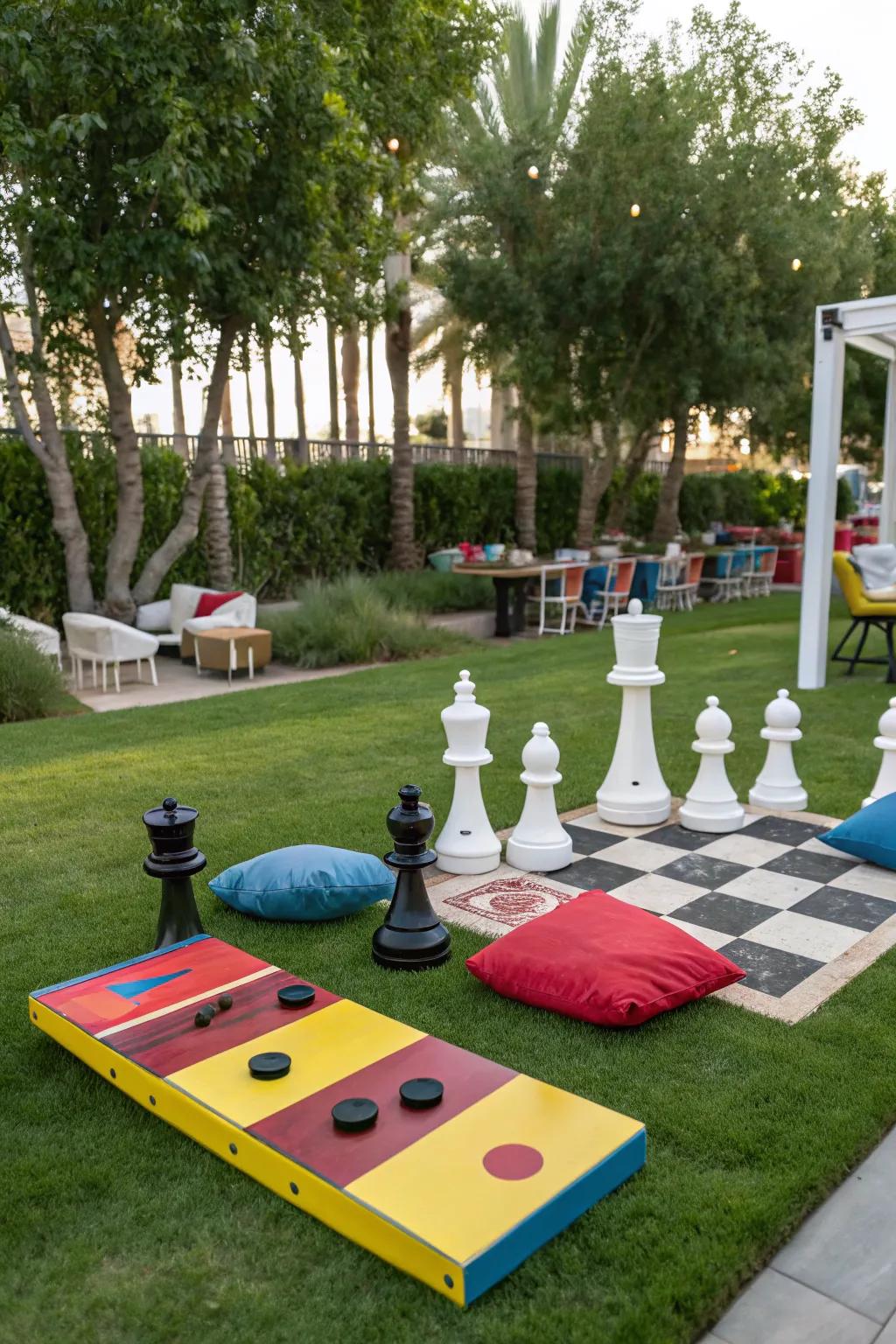 Game on with a fun-filled outdoor game area.
