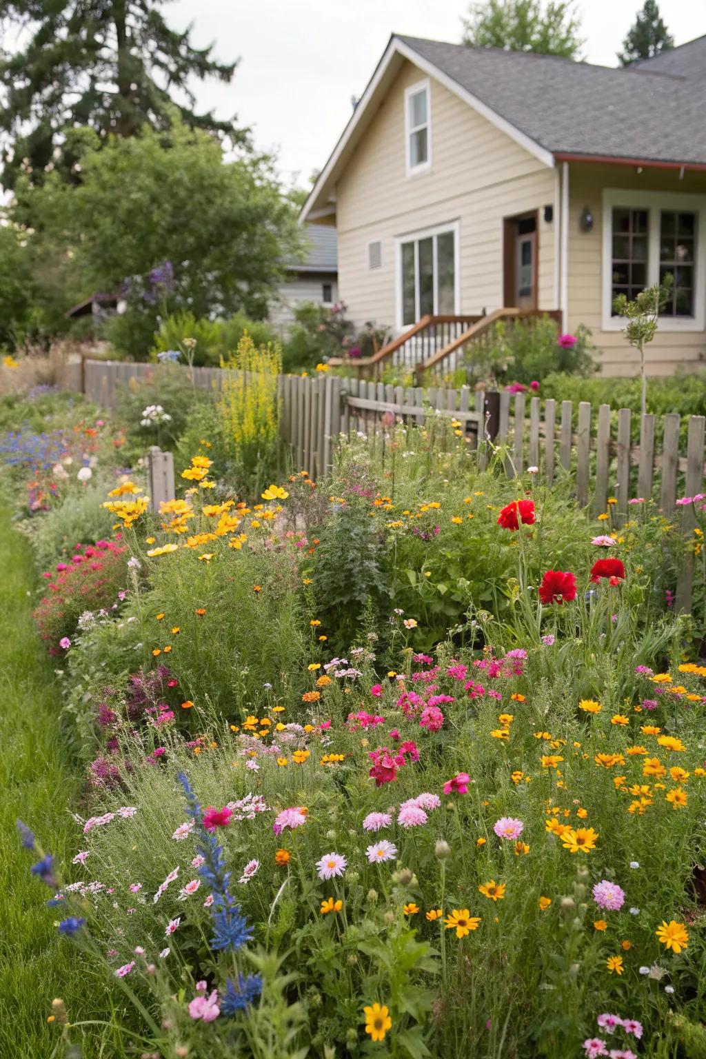 Support pollinators with a vibrant wildflower meadow.