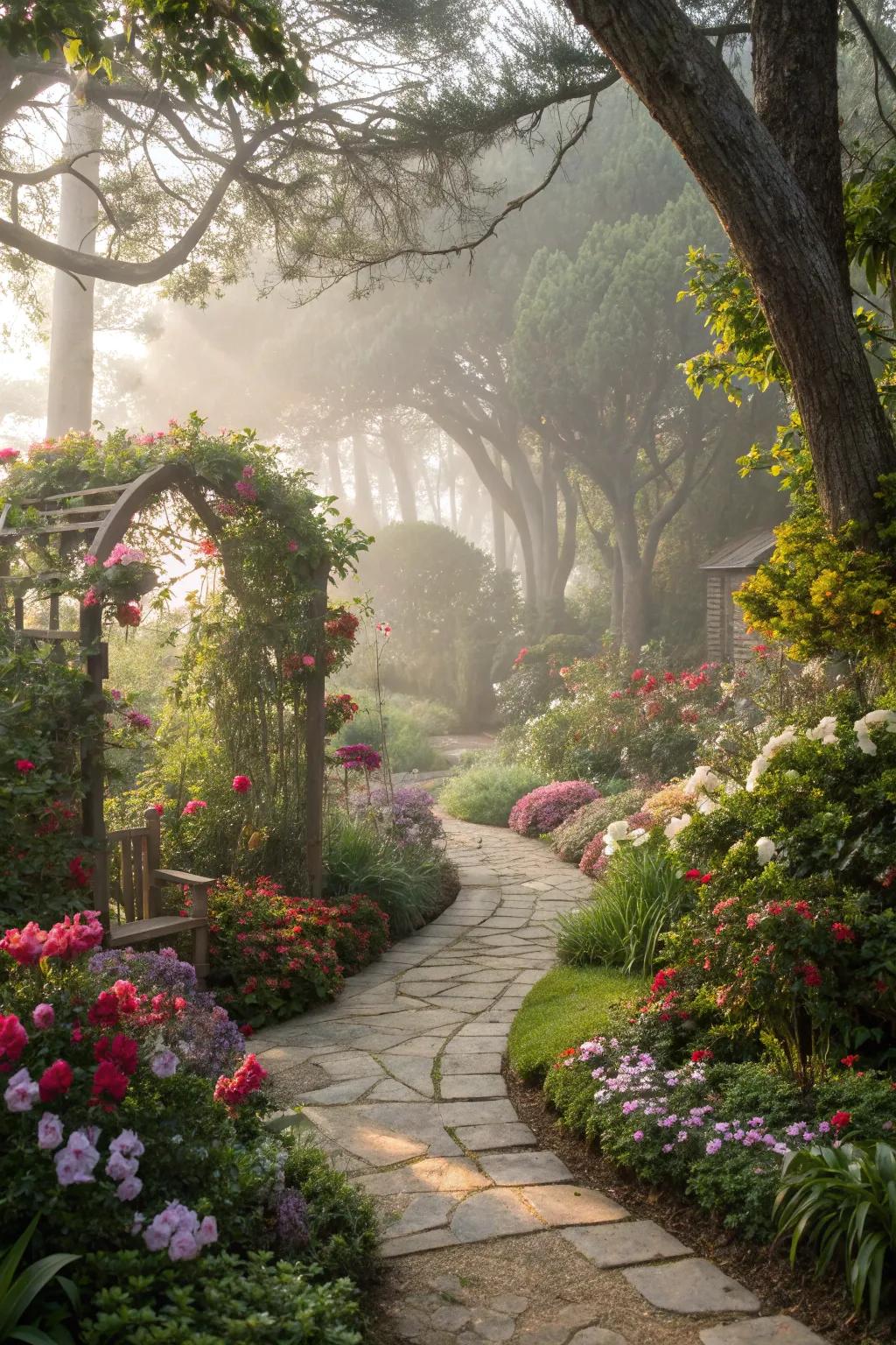 An enchanted backdrop creates magical photo memories.