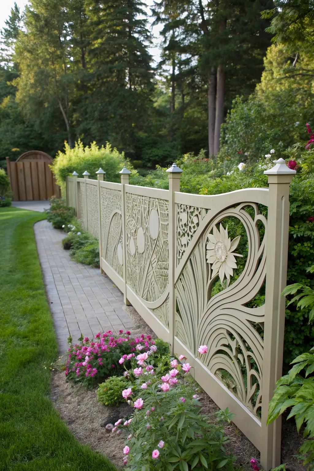Custom designs make your fence uniquely yours while keeping deer out.