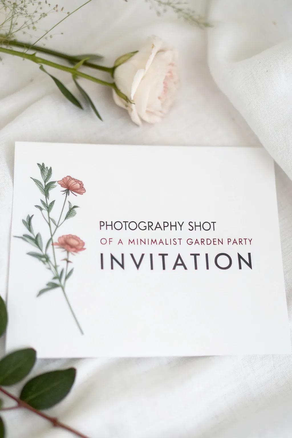 Minimalist designs offer a chic and modern touch to your invites.