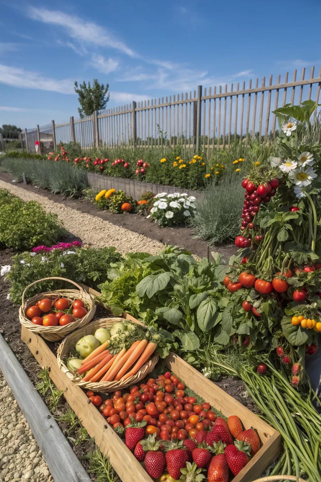 Edible landscaping offering beauty and functionality.