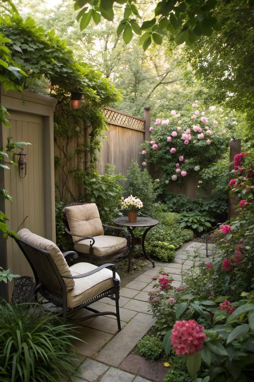 Garden nooks offer secluded escapes within your own yard.