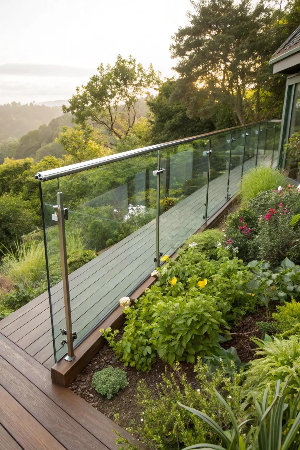 Choose recycled glass for an eco-friendly deck solution.