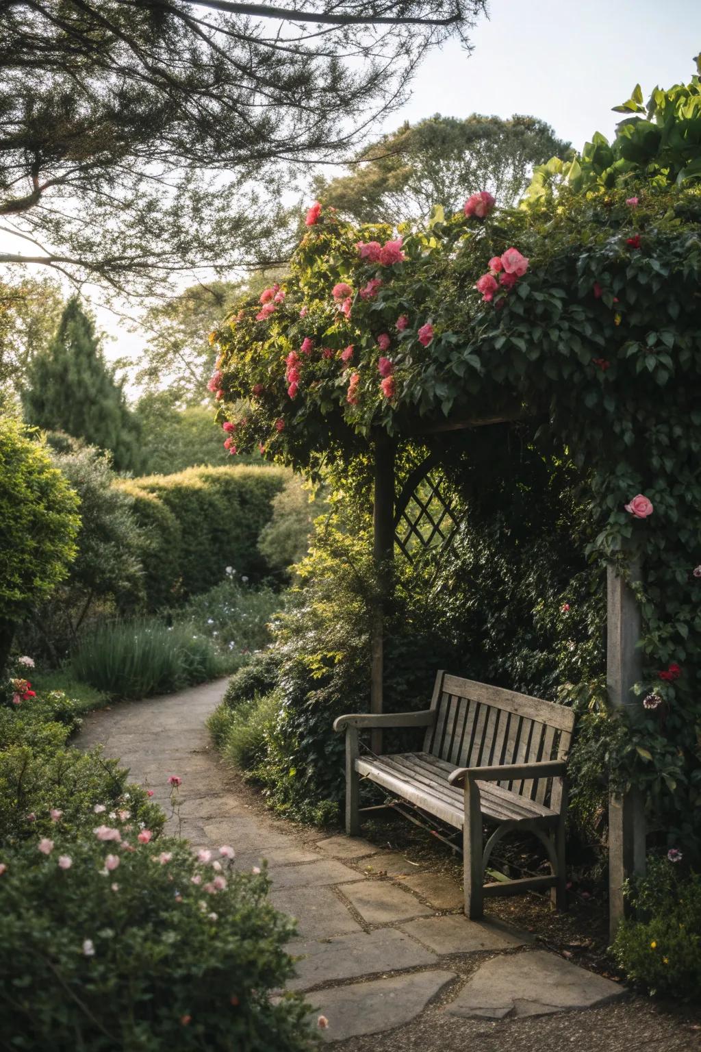 Hidden corners invite exploration and provide solitude.