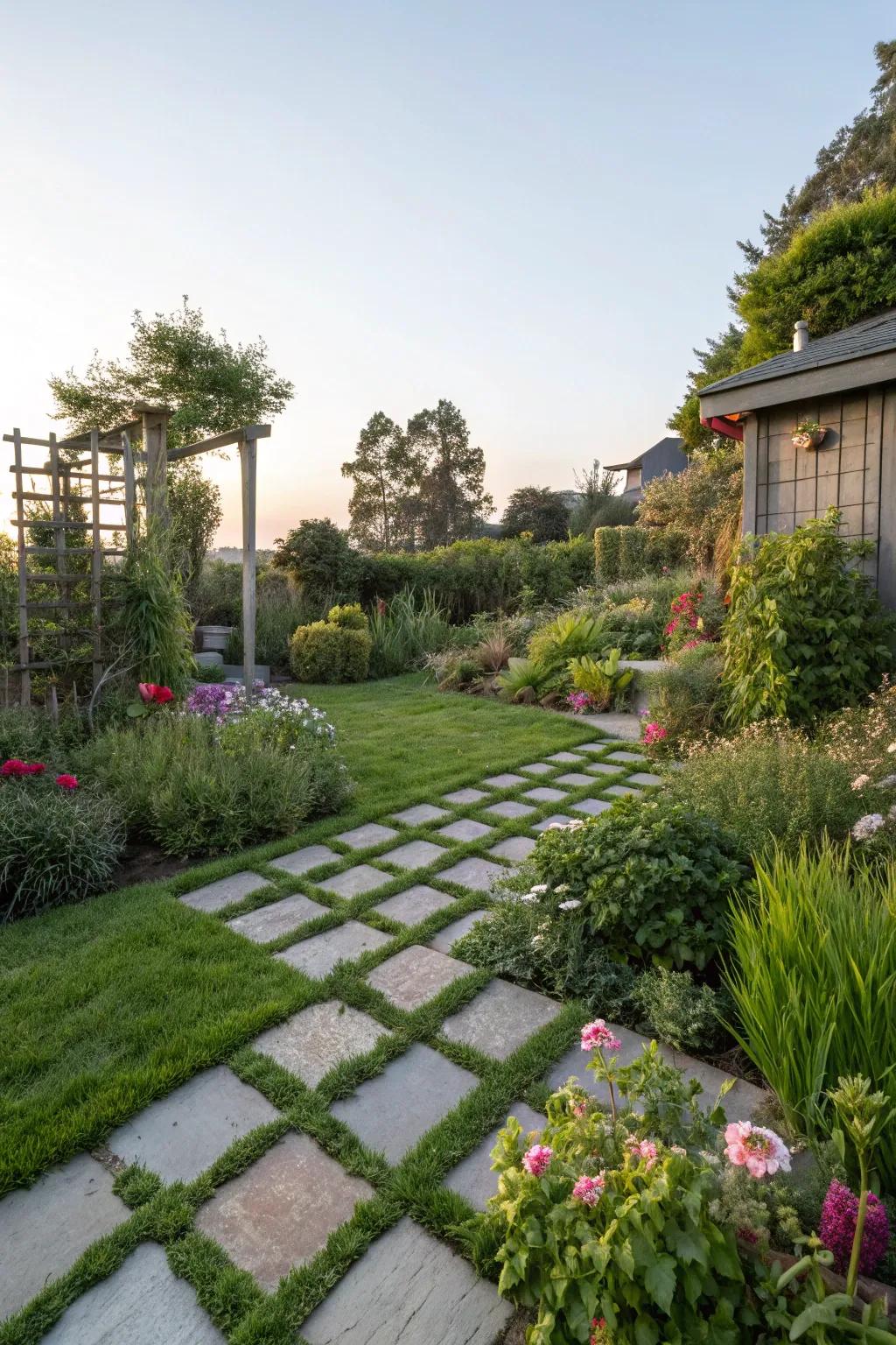 Combine beauty and sustainability with eco-friendly grass paver designs.
