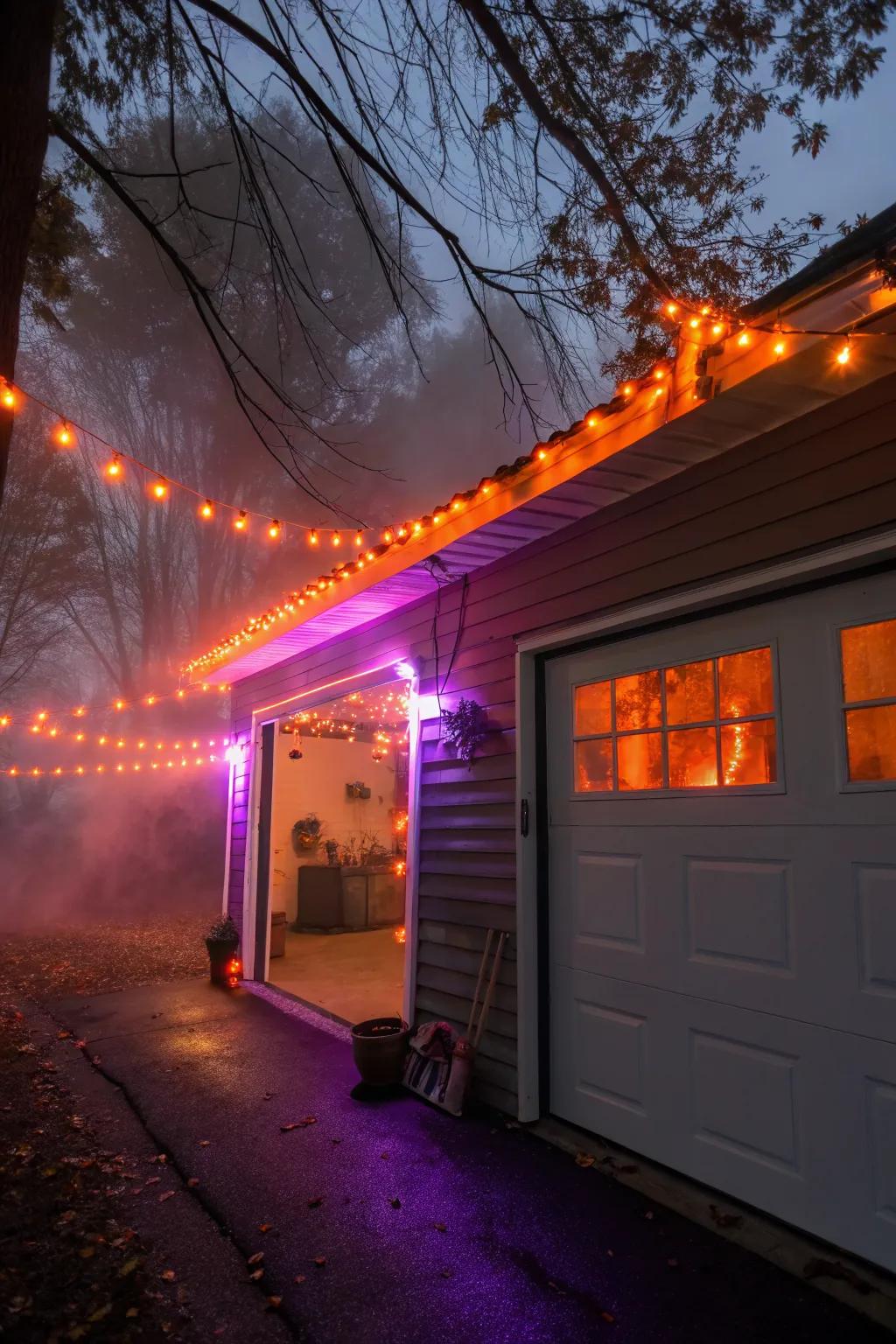 Set the perfect Halloween mood with themed lighting.