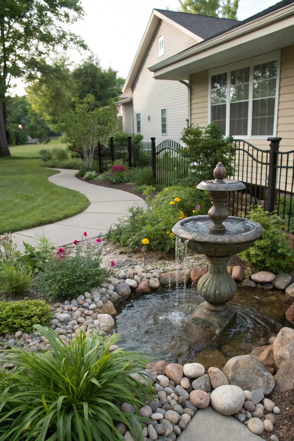 A water feature that brings tranquility and elegance.